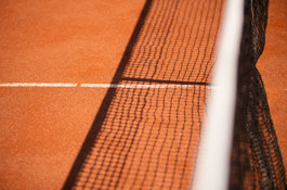 Tennisbaan gravel net